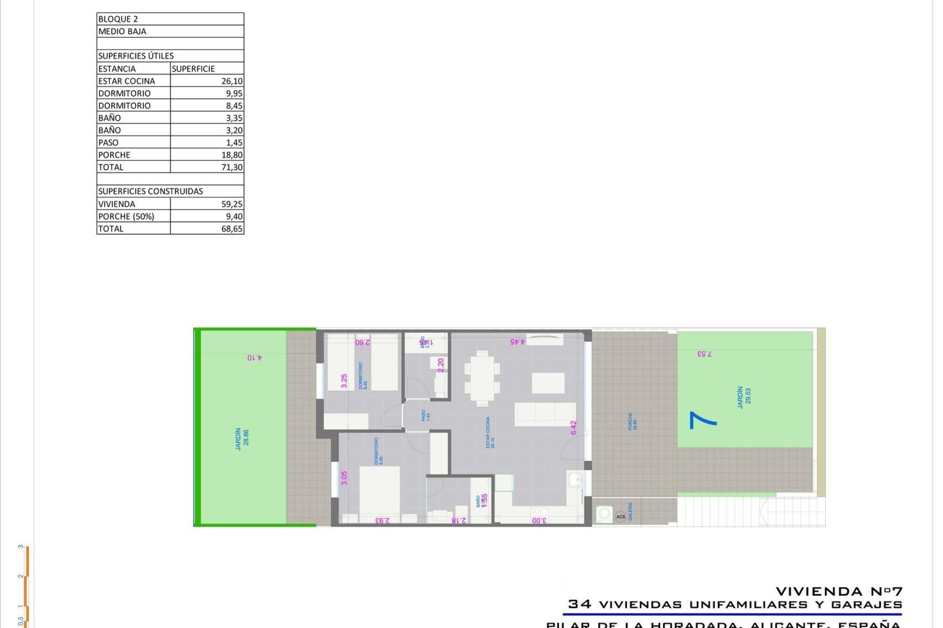 Nýbygging - Sérhæð -
Pilar de la Horadada - pueblo