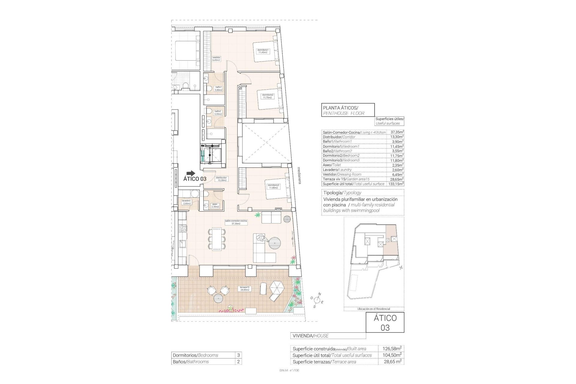 Nýbygging - Þakíbúð -
Hondón de las Nieves - Pueblo