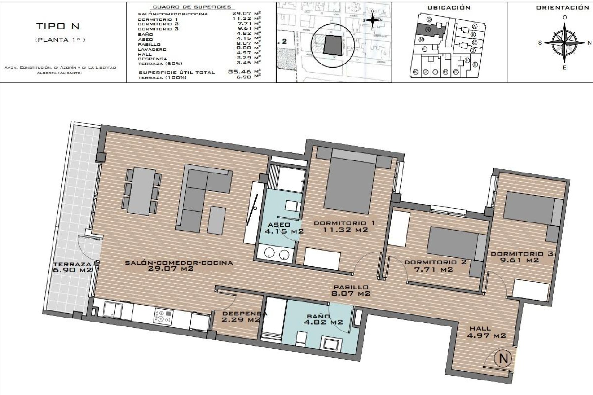 Obra nueva - Apartamento -
Algorfa - Pueblo