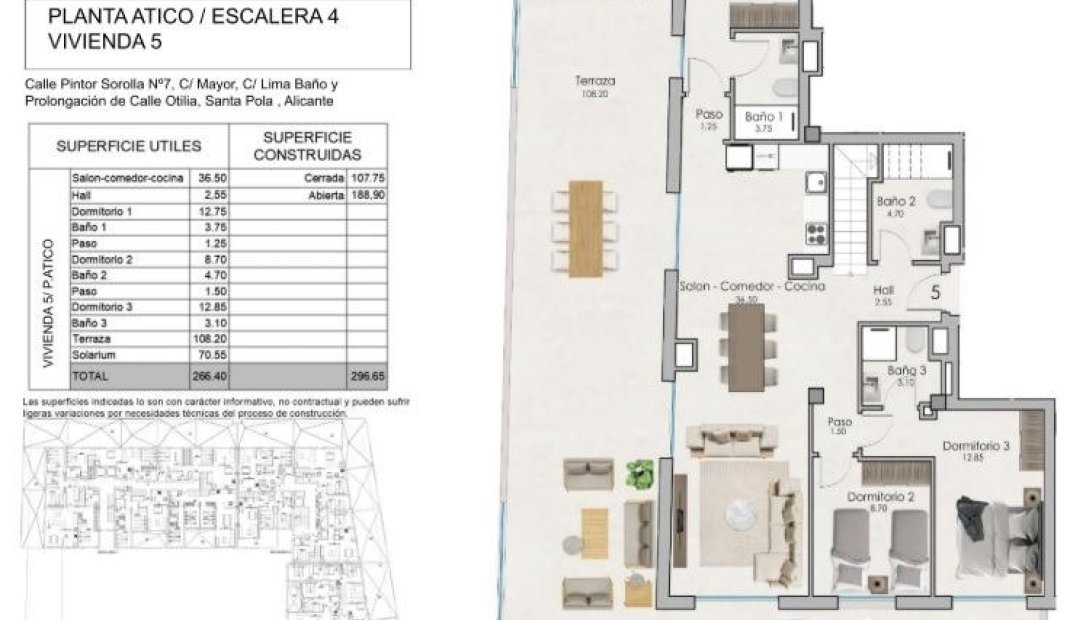 New Build - Penthouse -
Santa Pola - Estacion de autobuses