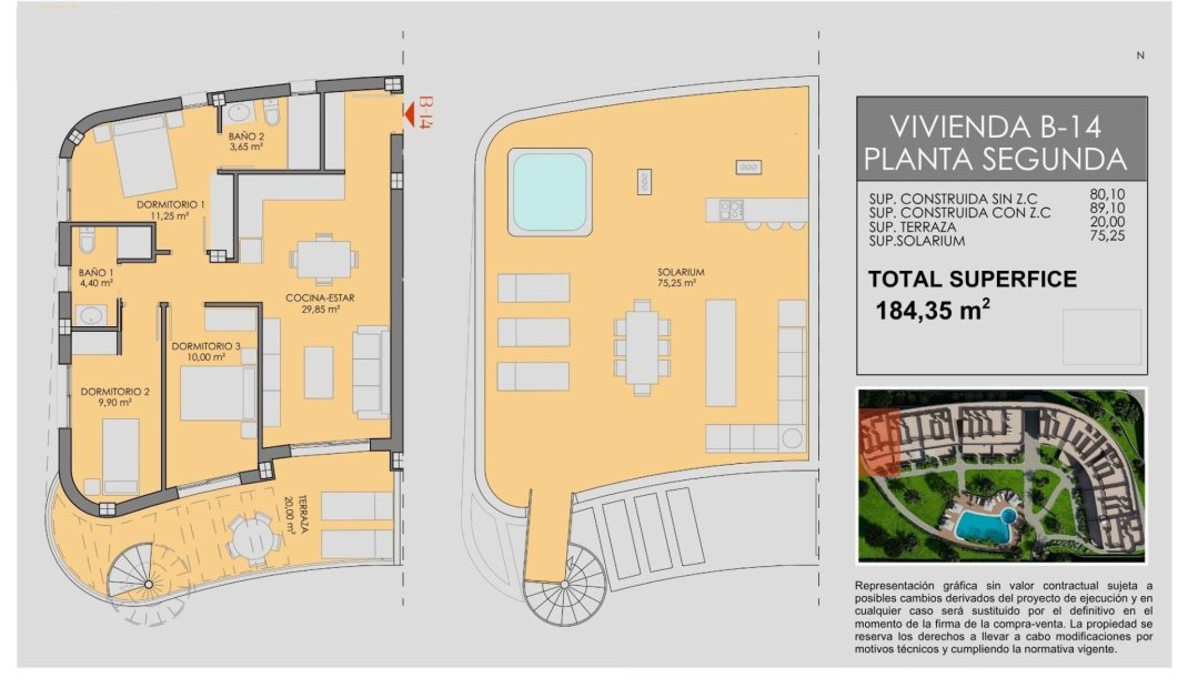Nýbygging - Þakíbúð -
Los Alcazares - Serena Golf