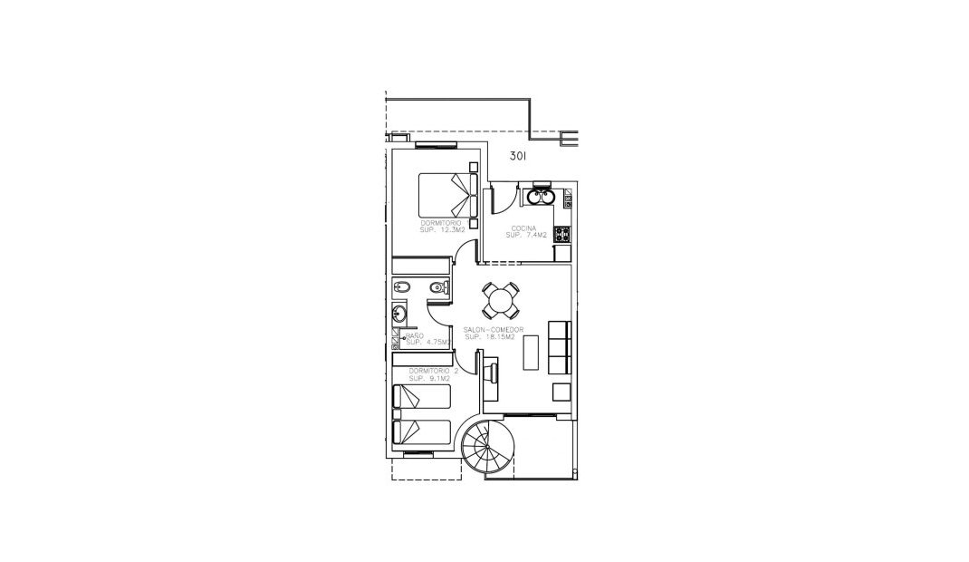 New Build - Penthouse -
Aguilas - Collados