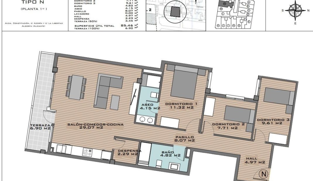 New Build - Apartment -
Algorfa - Pueblo