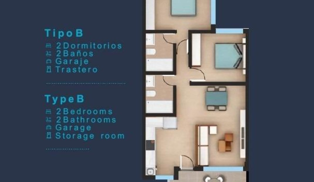 New Build - Top Floor Bungalow -
San Pedro del Pinatar - Los Pinos