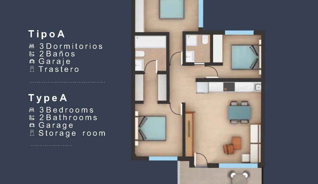 New Build - Top Floor Bungalow -
San Pedro del Pinatar - Los Pinos