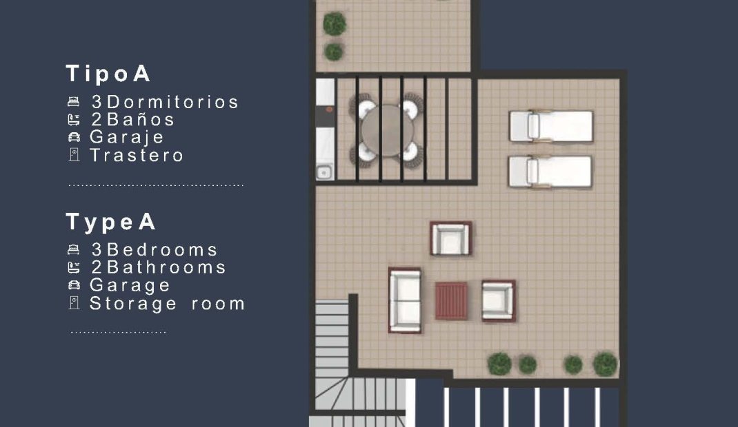 New Build - Top Floor Bungalow -
San Pedro del Pinatar - Los Pinos